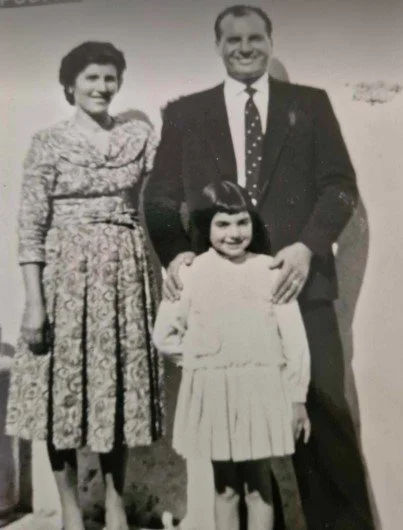 'Mum, Dad and I pictured in Canicattini around 1963'. Photograph by unknown.