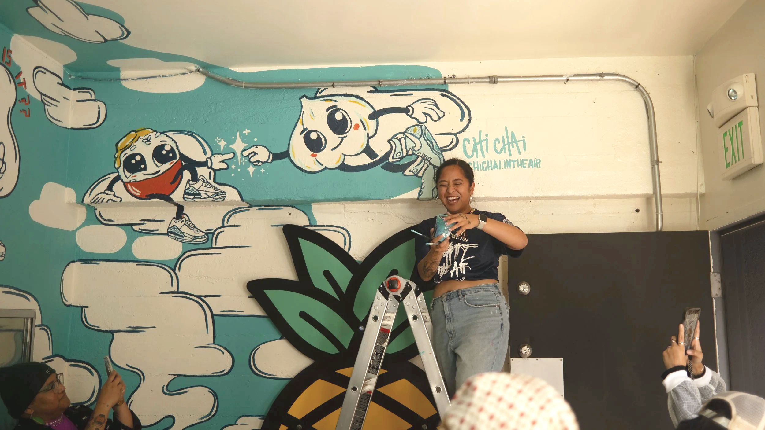 Mural painting at Sarap Shop