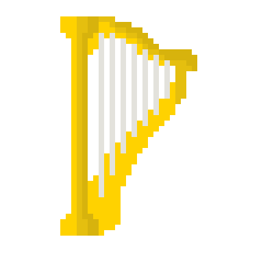 Yellow Pixel Harp