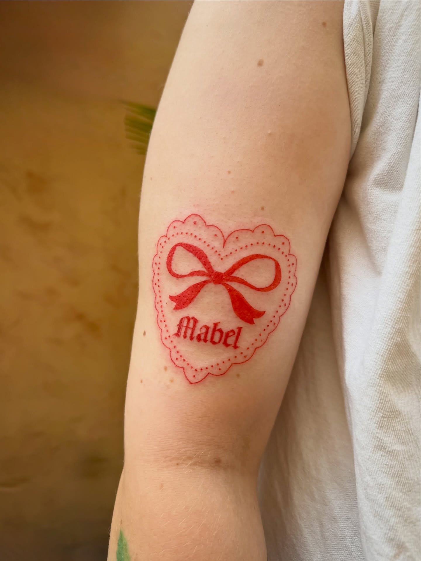 A lil pop of color for baby Mabel ❤️