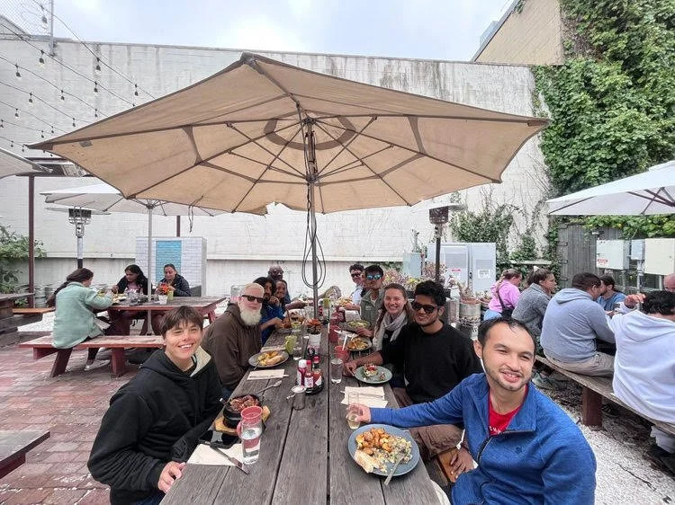 A group of folks sit for brunch at the Berkeley Social Club