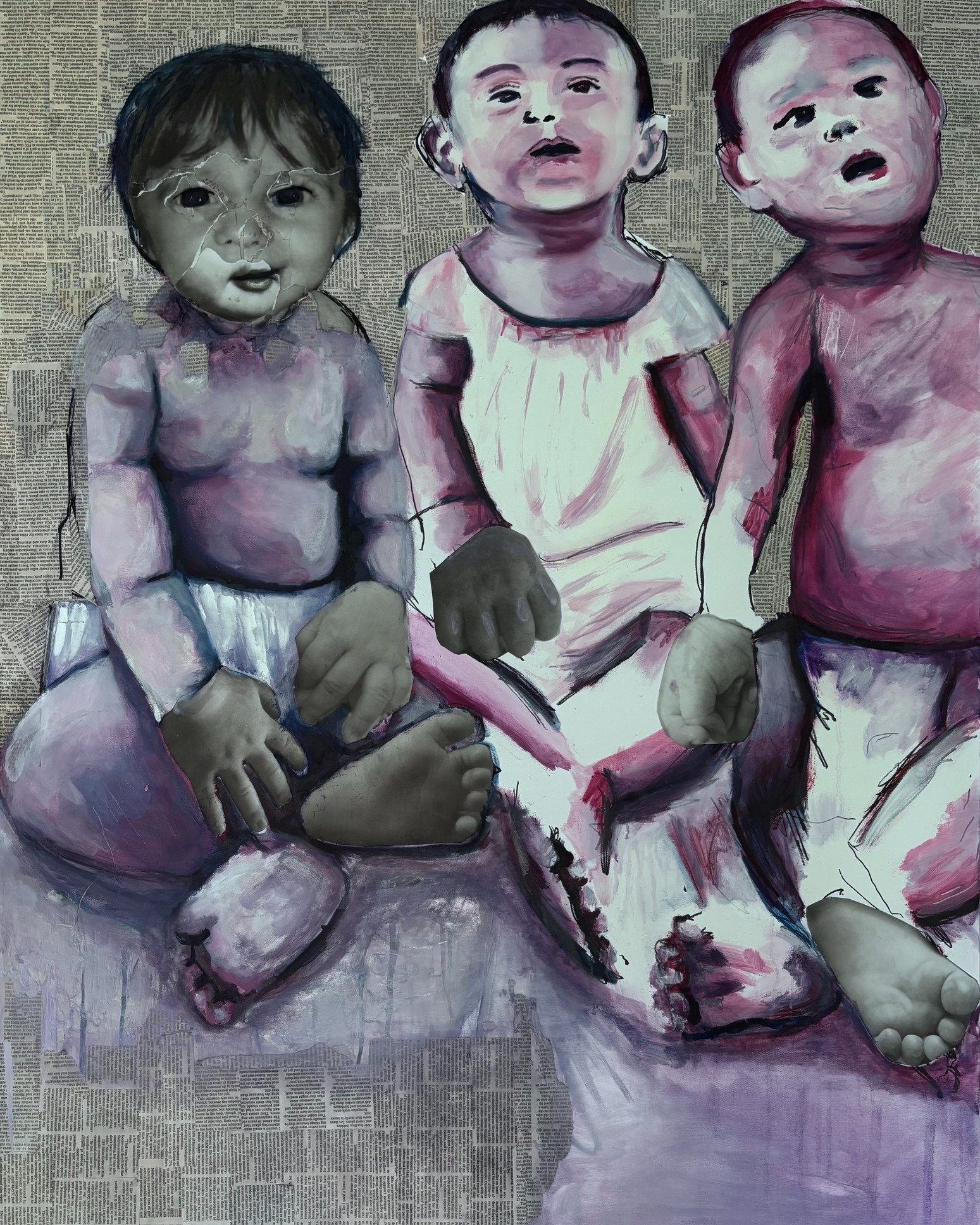 &quot;Comme la petite enfance&quot; serves as a powerful reminder of the essence of pure innocence, uniquely embodied by infants. This painting stands as a testament to the innate qualities present in early childhood, inviting us to reflect on the or