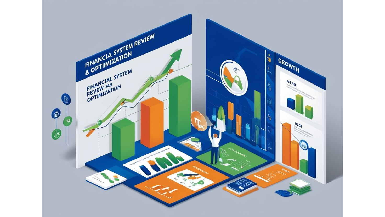 Financial expert analysing graphs and reports to improve small business cashflow and performance.