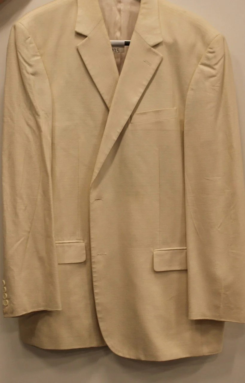 Men's Cream Colored Jacket: 46 Long