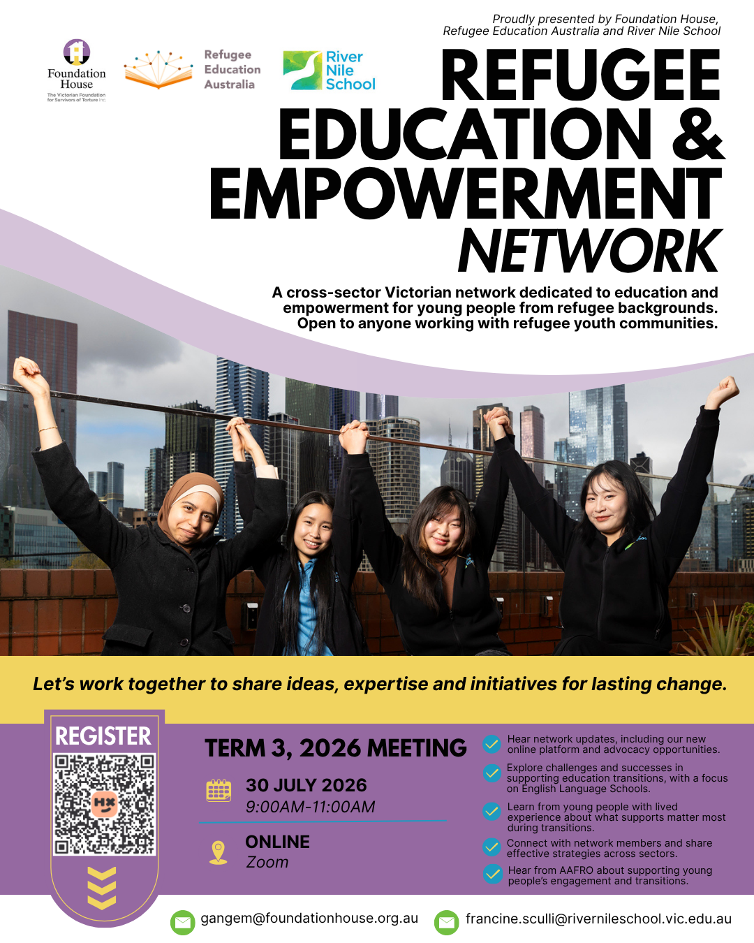 Refugee education &amp; empowerment network (reen) term 3, 2026 - thursday 30th july - meeting recap
