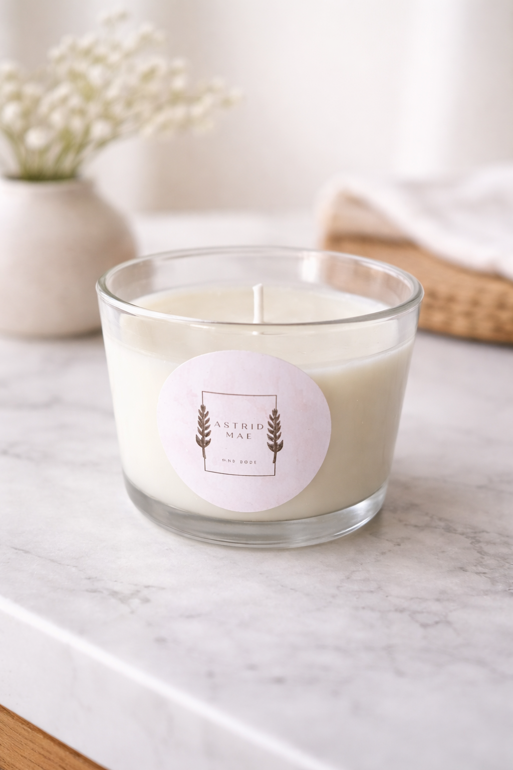 Glass round candle 120ml