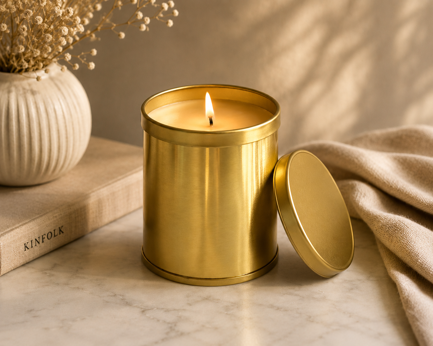 Gold Tin Candles 100ml