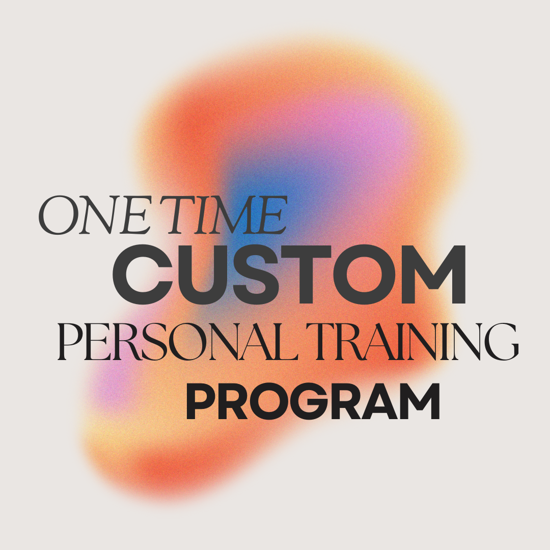 One Time Custom Training Plan