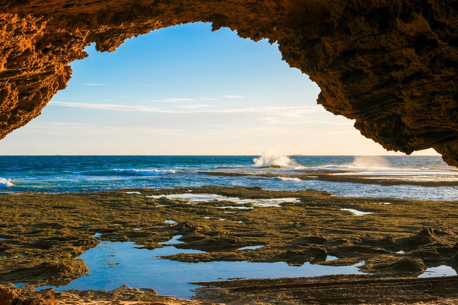 Cave views at Number 16 Beach, Rye, Vic.