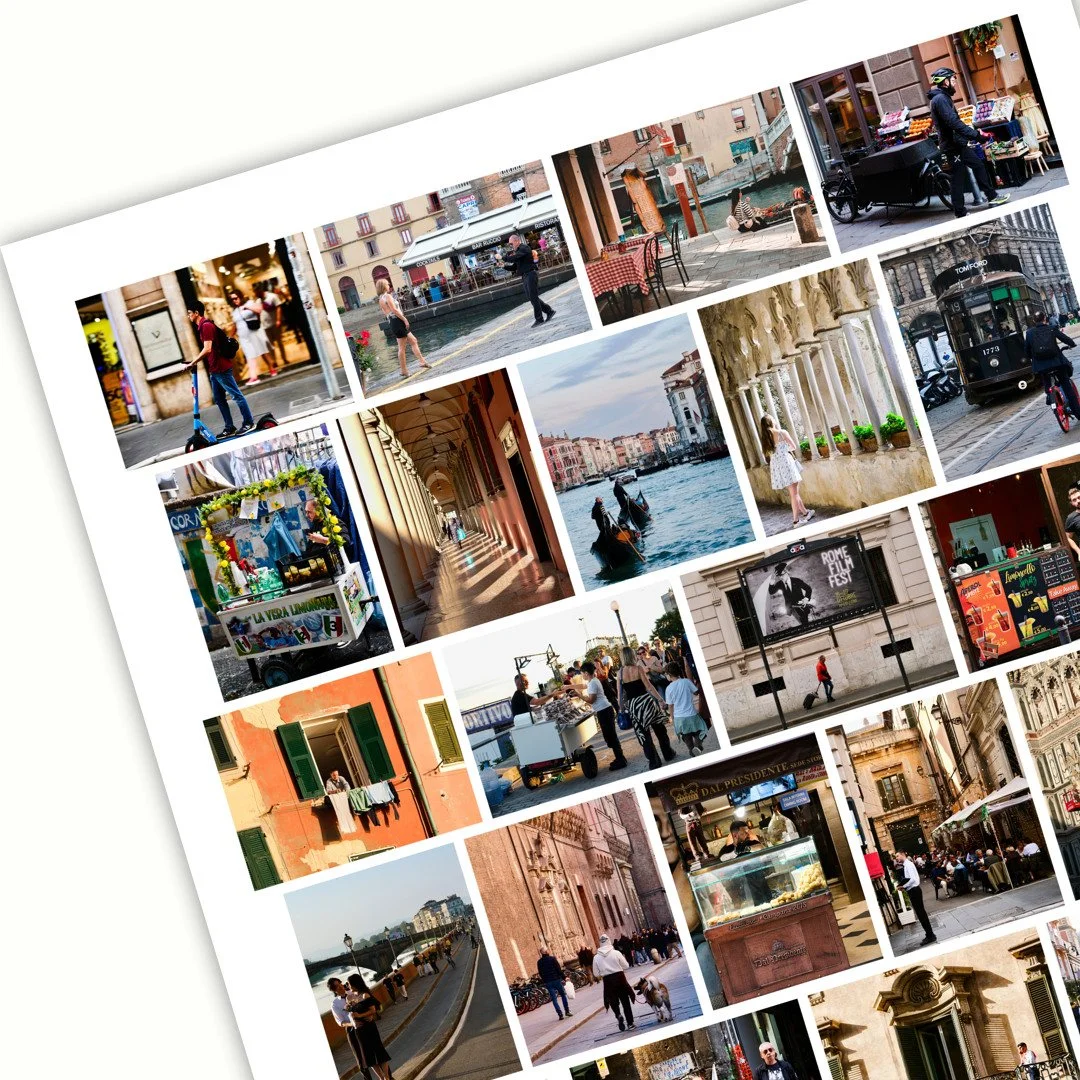 Italian Moments poster predominantly showing the top left hand section only.