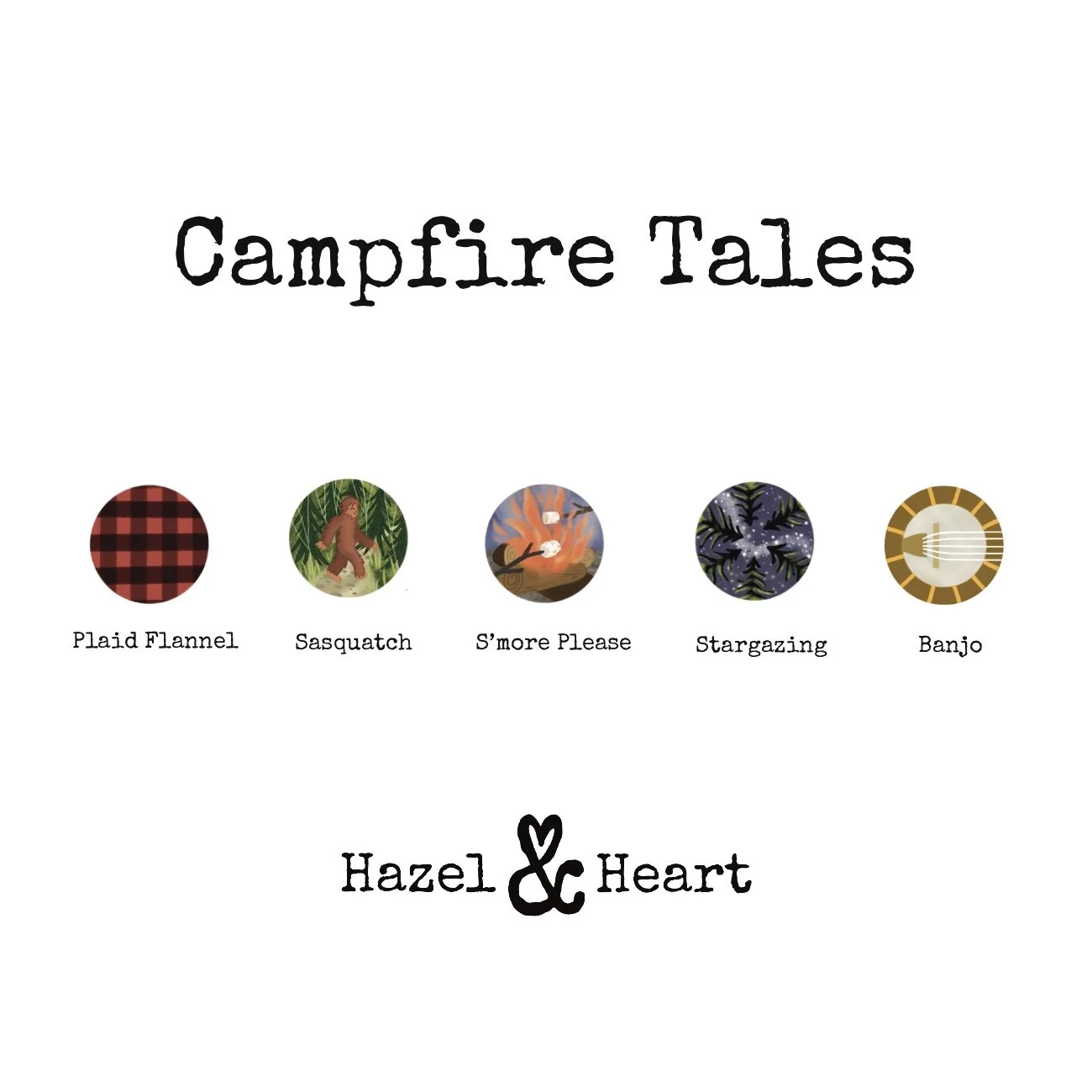 Campfire Tales charm set of 5