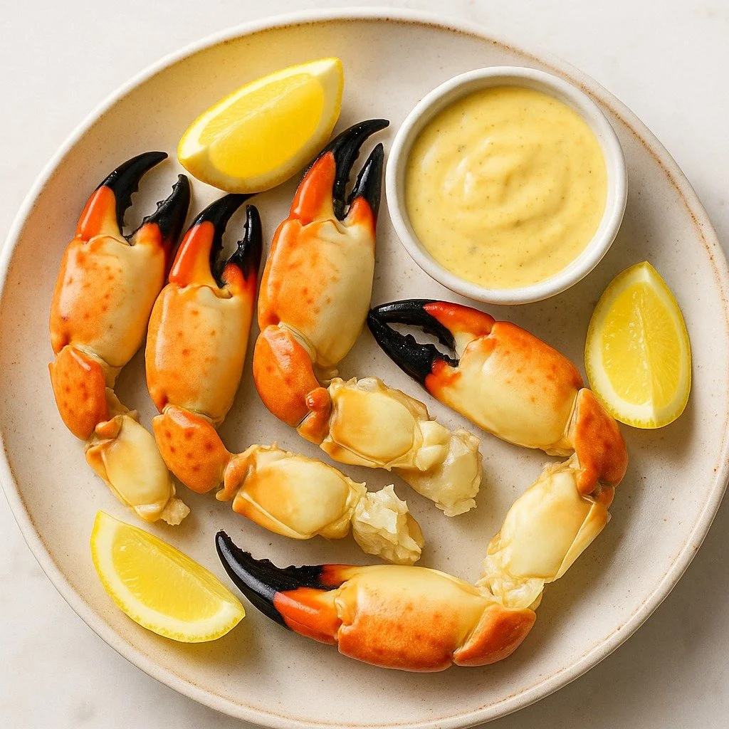 🦀✨ Sweet, Buttery &amp; Sustainably Sourced ✨🦀
Our Florida stone crab claws are extra sweet with a light, buttery taste &mdash; perfect for cocktail parties, appetizers, or just treating yourself.
🍋 Try This Easy Recipe:
Stone Crab Claws with Must