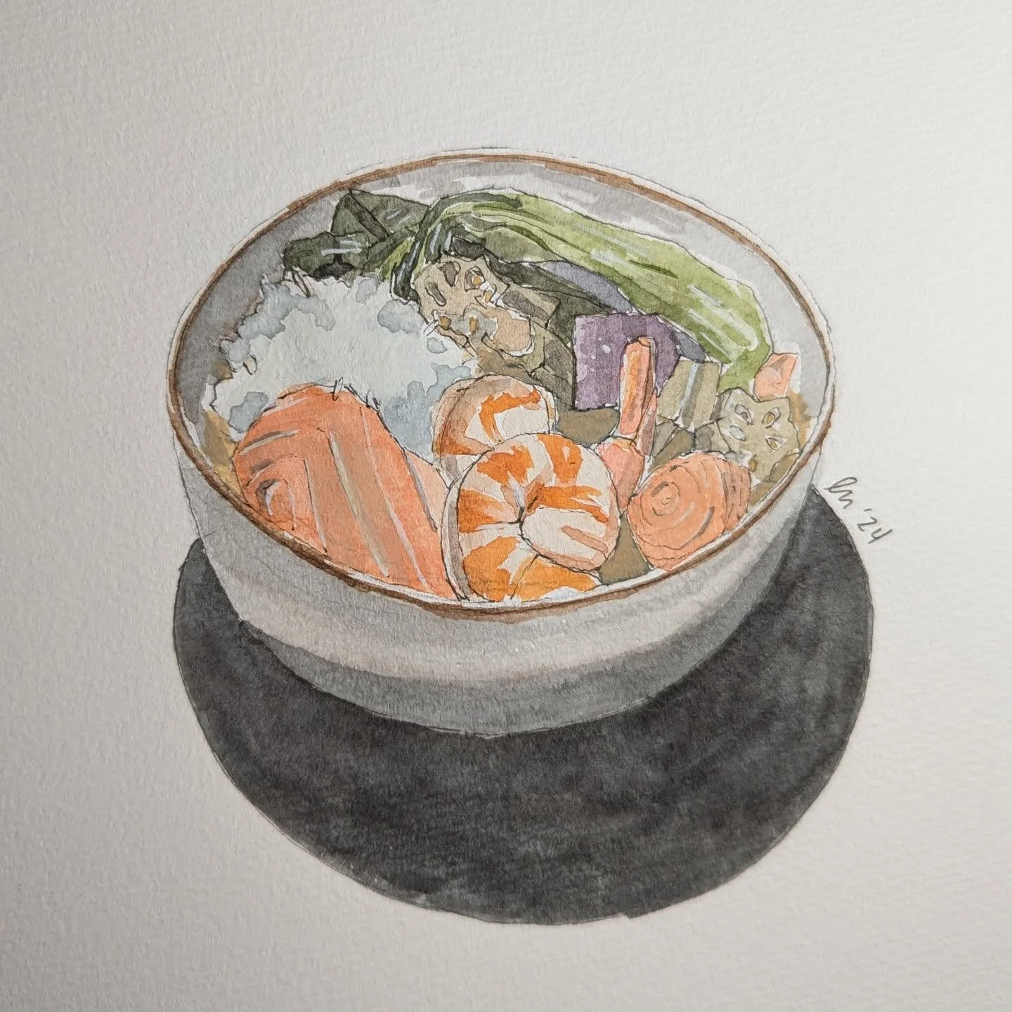 Sketchtober 31 of 31: Sinigang with salmon and shrimp

Unfortunately, I'm missing my favorite part of sinigang and that's taro root 😔 But that's a wrap on my first full Sketchtober ever! Thanks for coming along on the ride.

#sketchtober #foodart #f