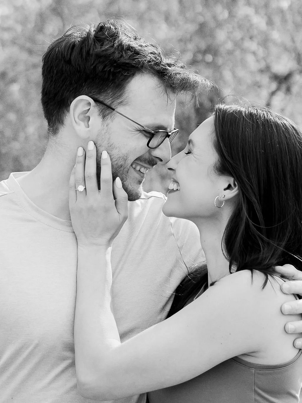 Such a fun engagement session with these two! We started off with photos at their home enjoying a glass of wine followed by pet snuggles. 
We then ventured to Flattop (soooo windy) to take advantage of the beautiful evening sun. 
I can&rsquo;t wait t