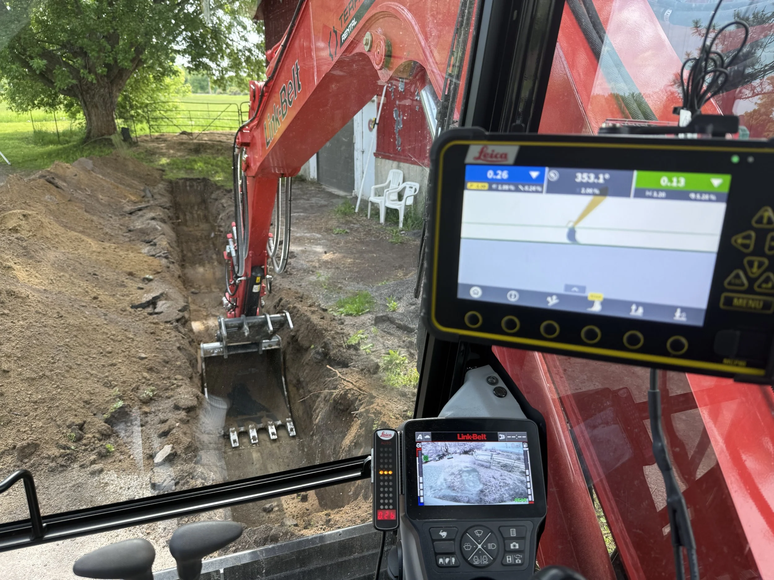 Precision excavation - irrigation pipe