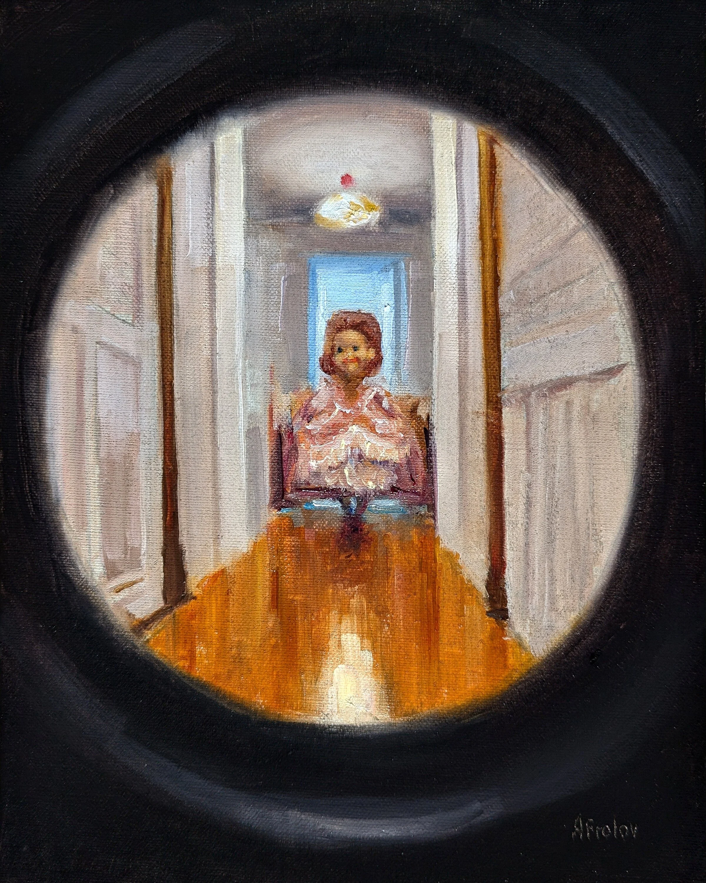 "Peek-A-Boo!" - Original Oil Painting