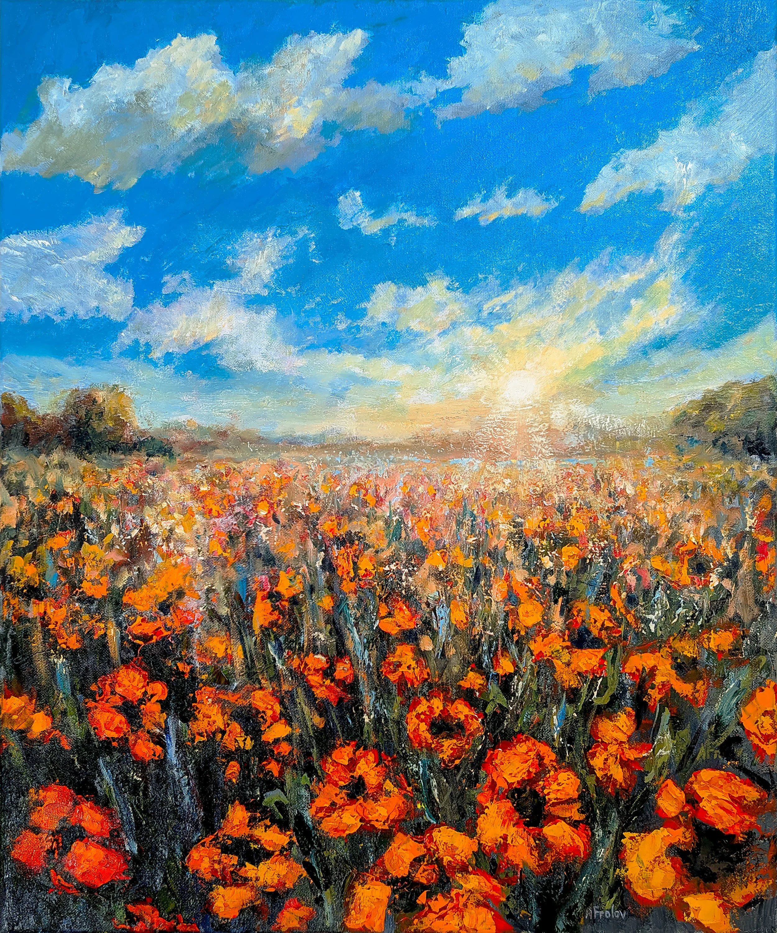 "Poppy Fields" - Original Oil Painting
