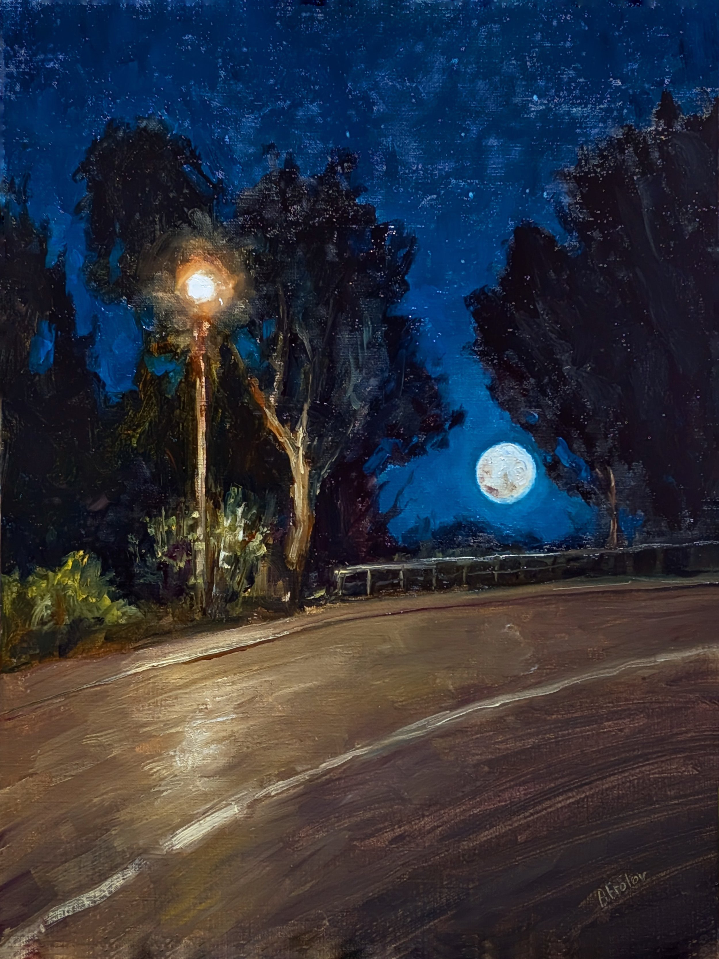 "Full Moon" - Original Oil Painting