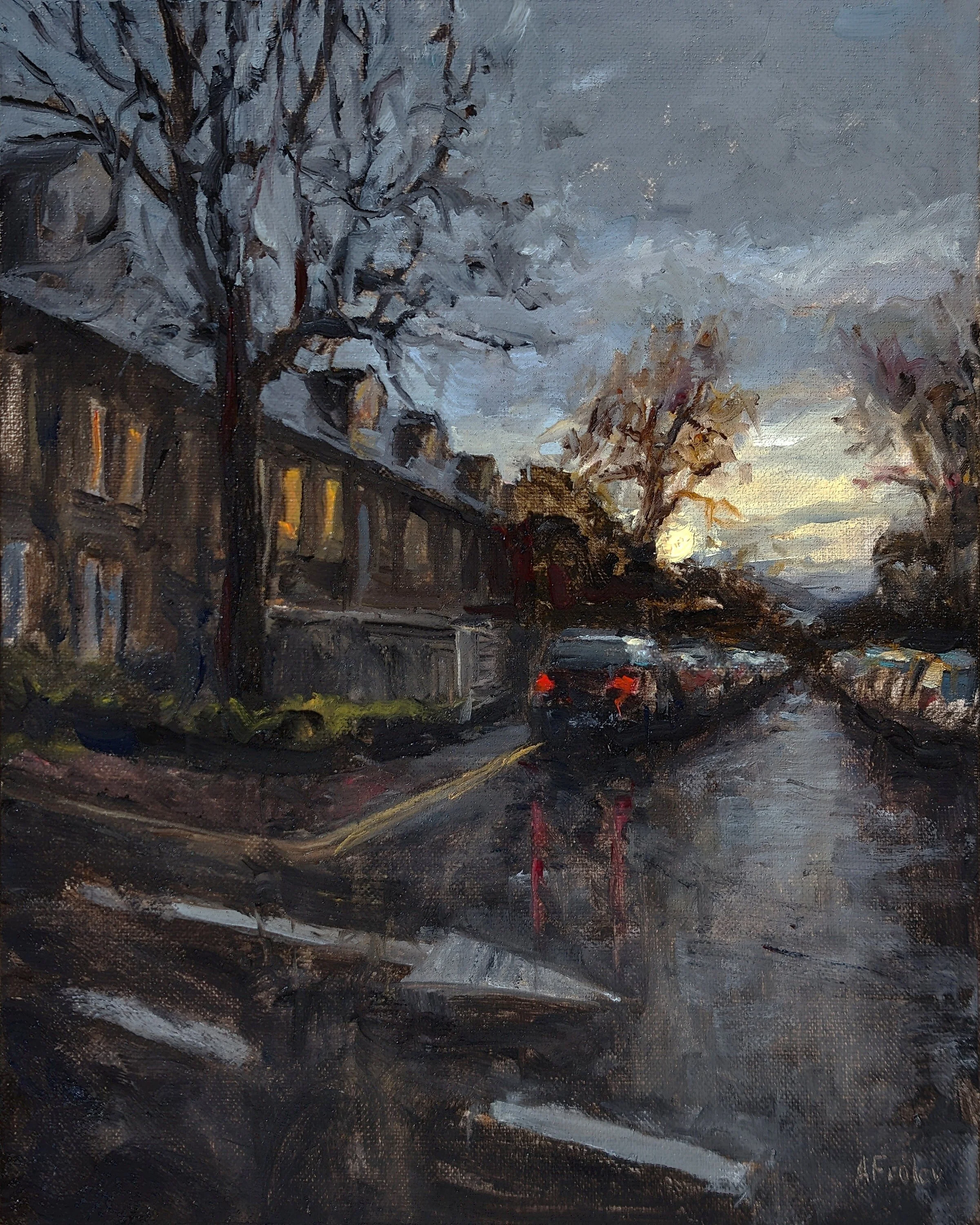 "Larkspur Terrace" - Original Oil Painting