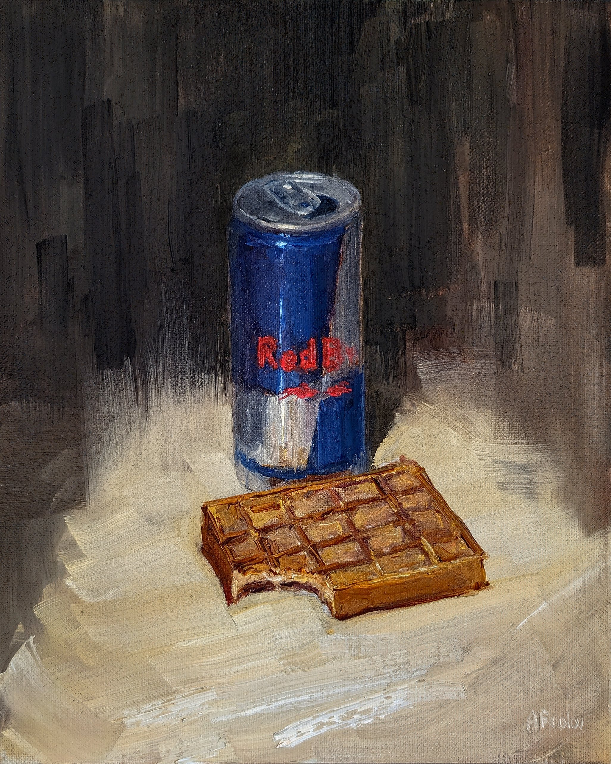 "Red Bull" - Original Oil Painting