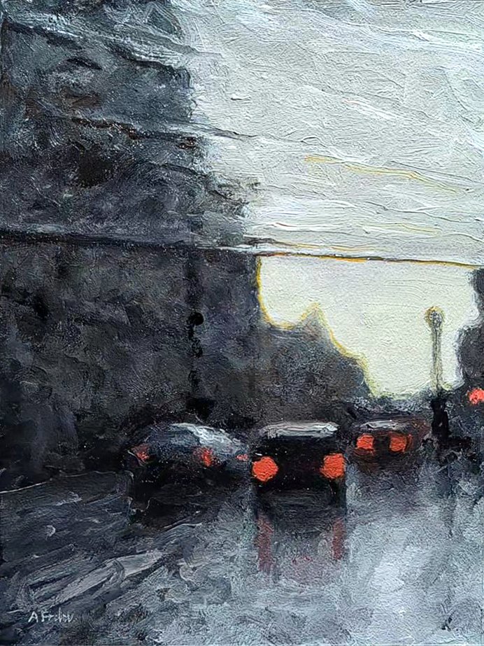 "Cars" - Original Oil Painting