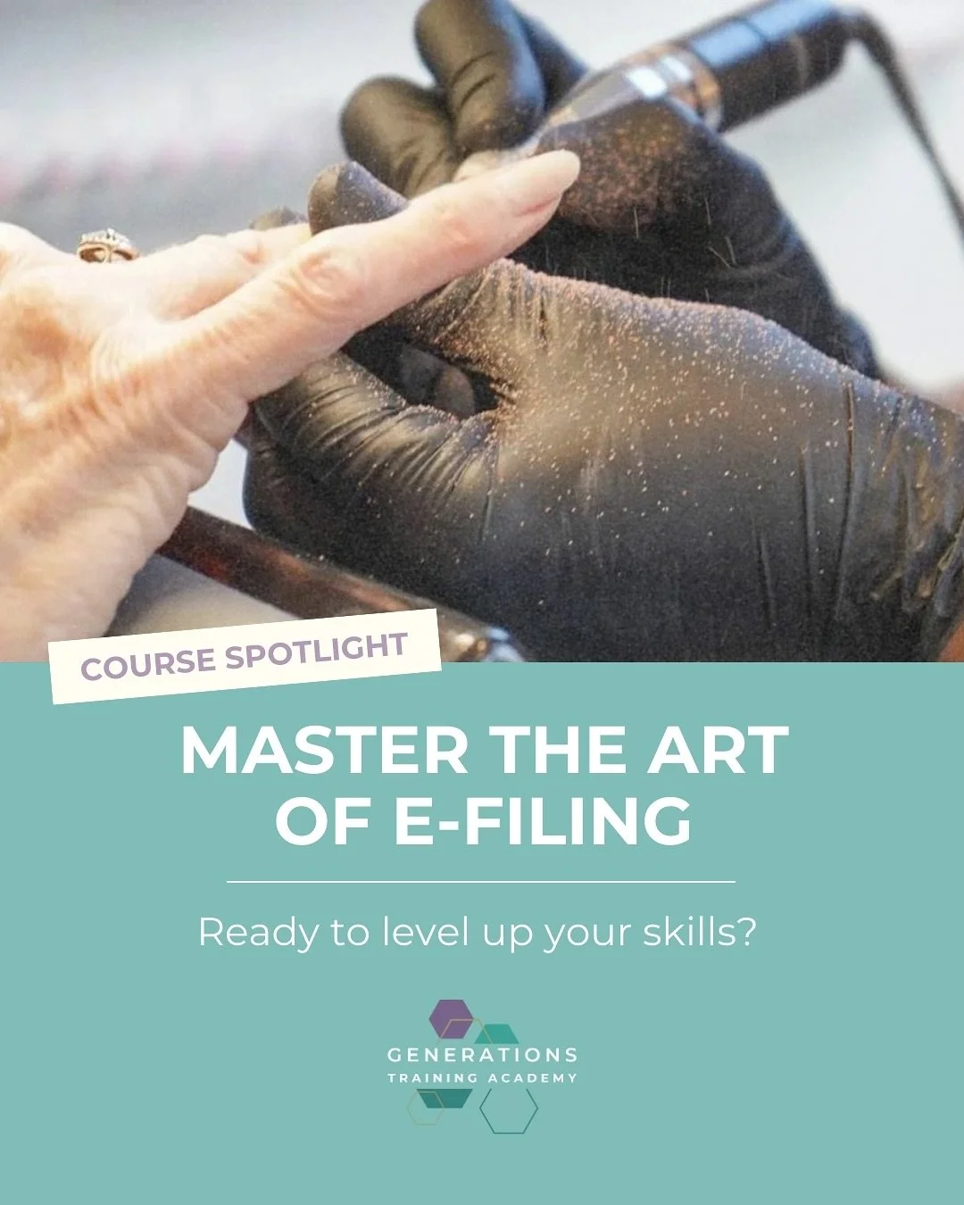 Want to work smarter, not harder? 🤩 Our Master the Art of E-Filing course gives you the skills and confidence to use an electric file safely, effectively and professionally.

You&rsquo;ll learn how to remove acrylic, gel, and gel polish with ease, p