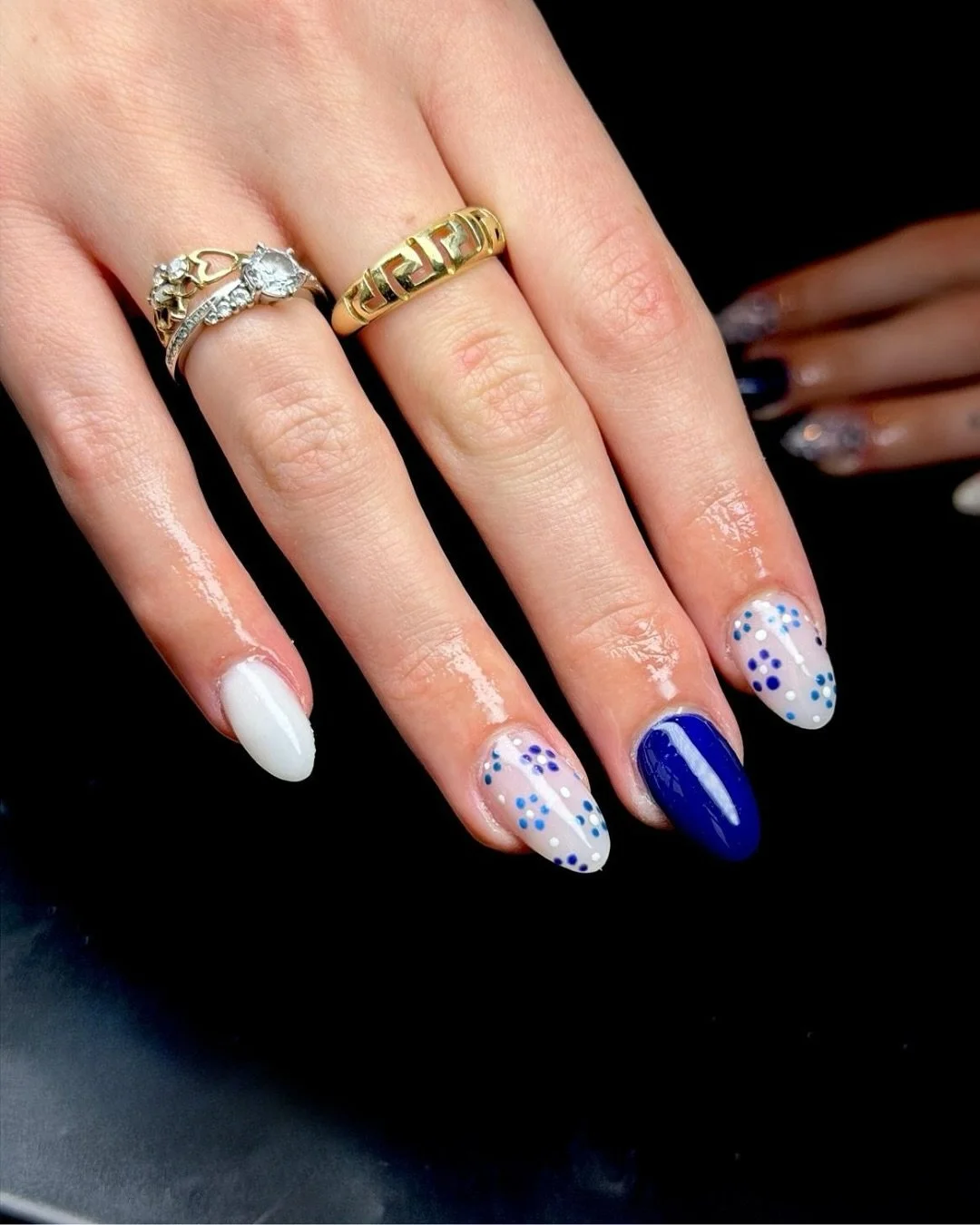 Instead of starting from scratch, we went in with an acrylic infill, rebalancing the growth and refreshing the design whilst keeping the strength of the original set while giving them a whole new feel 💙

Nails by @rosie_generationsbeautynails 
Produ