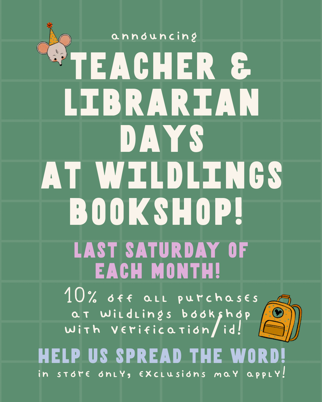 Teacher and Librarian Days!