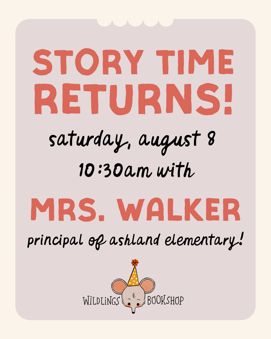 Story time with Mrs. Walker from Ashland Elementary!