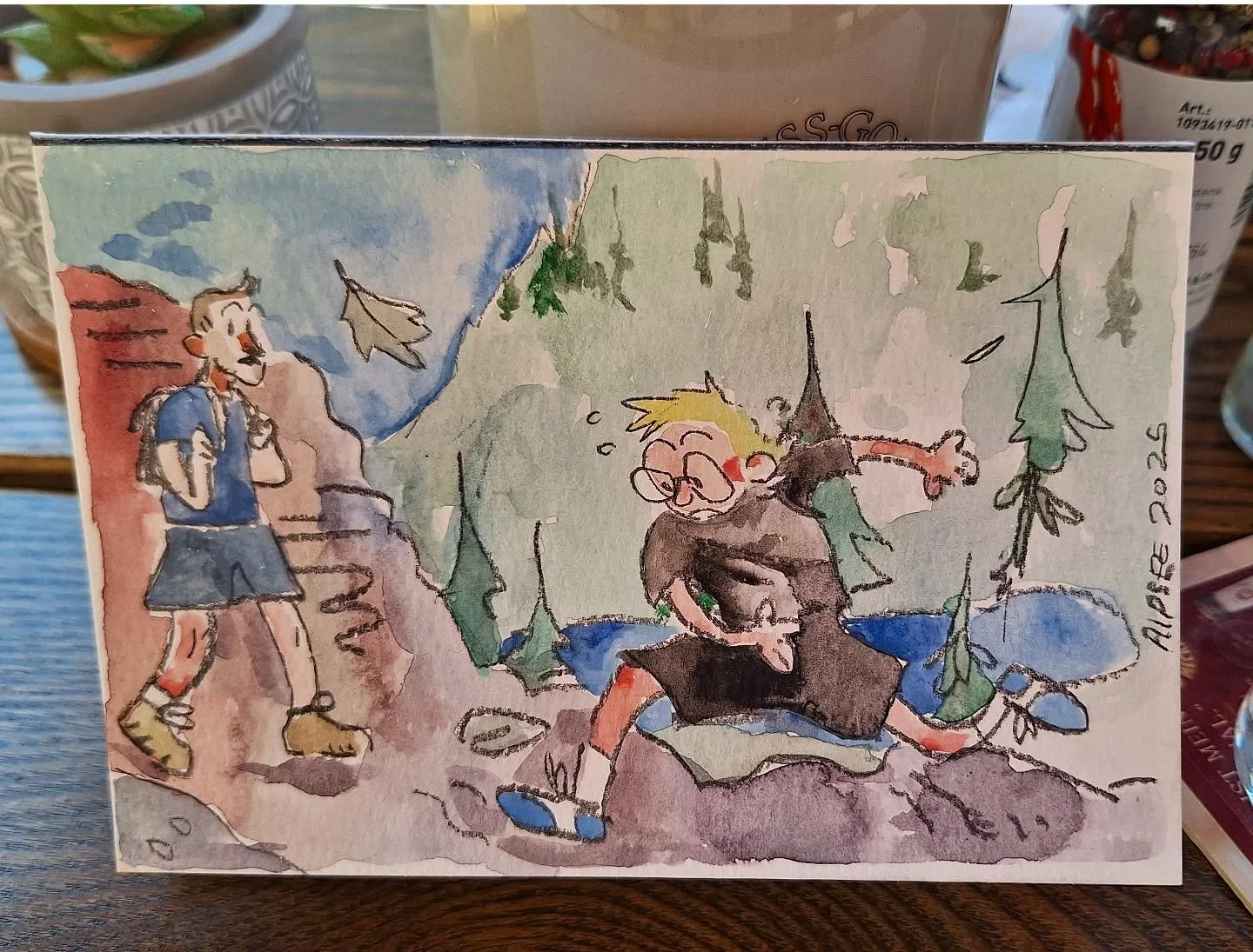 Went hiking yesterday 🏔🌄☀️
#art #watercolour