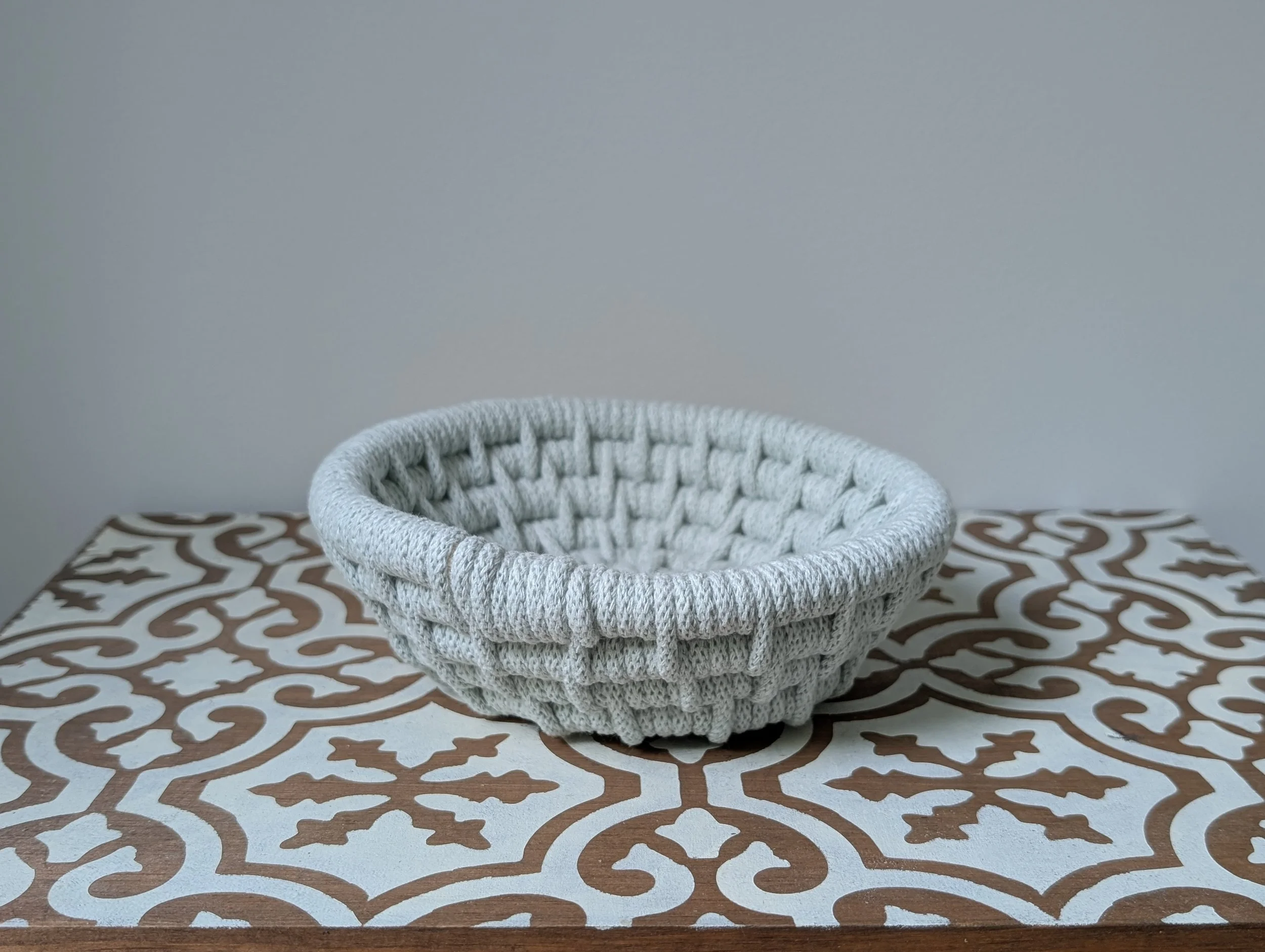 Mint Green Coiled Basket