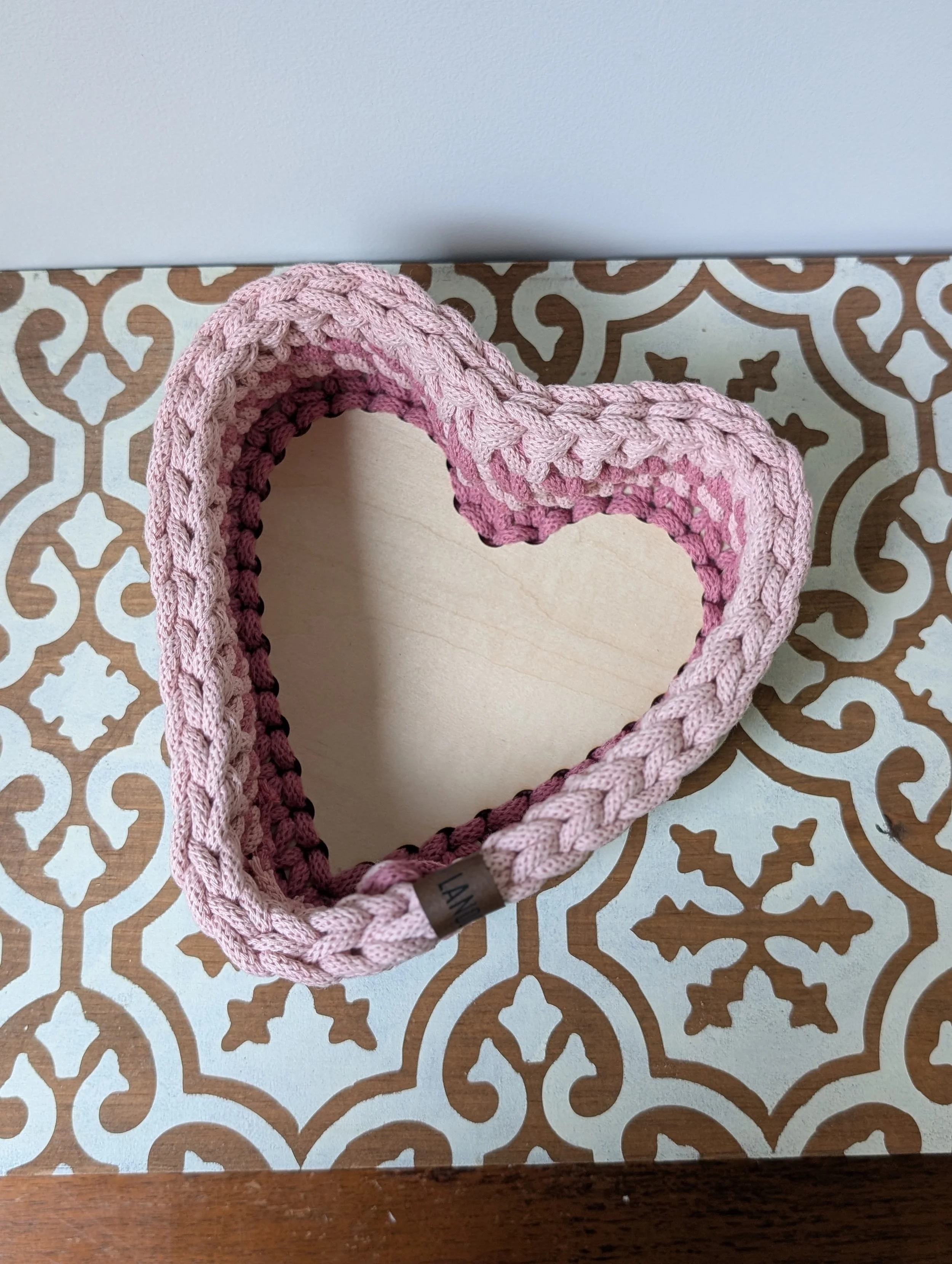 Pink Heart Basket