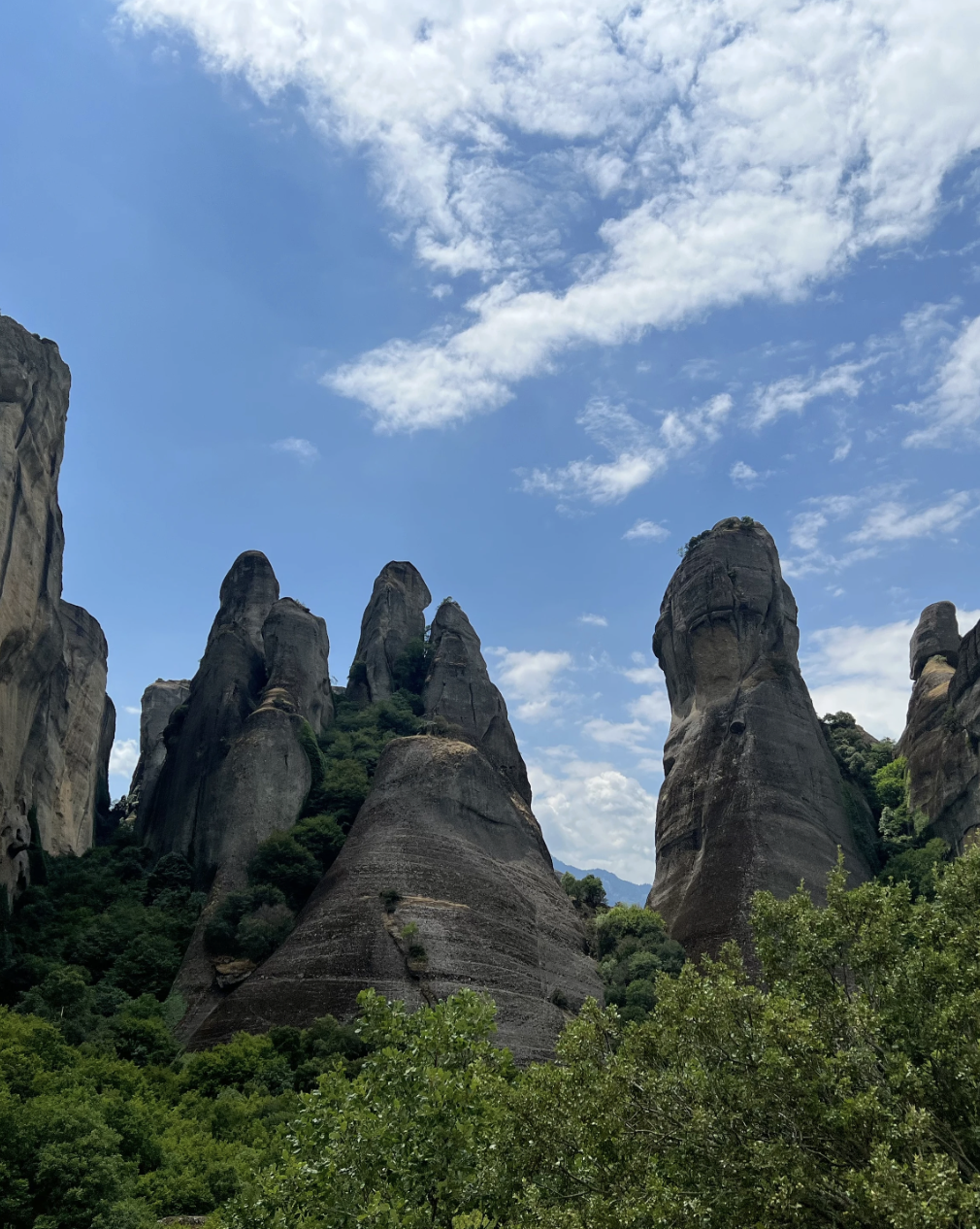 Dramatic rock pillars of UNESCO World Heritage site Meteora, Greece, recommended for Travel by Angela custom itineraries