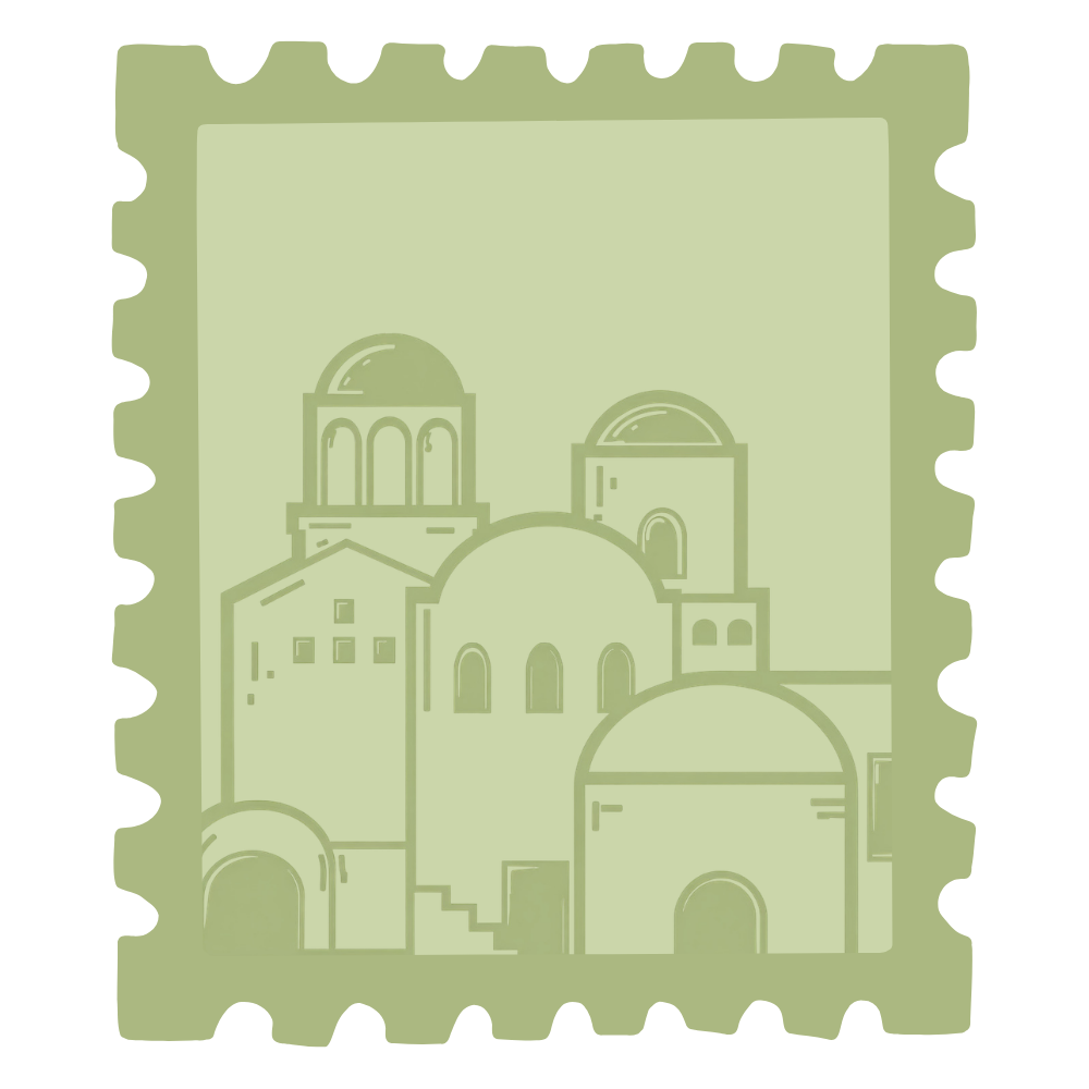 Custom Travel by Angela Greece travel stamp for luxury Greece itineraries