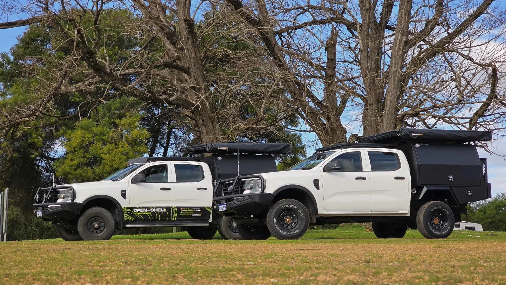 Open Shell Adventures 4x4 navigating soft sand tracks near Lancelin — capable and equipped Perth 4WD hire for beach and desert travellers.