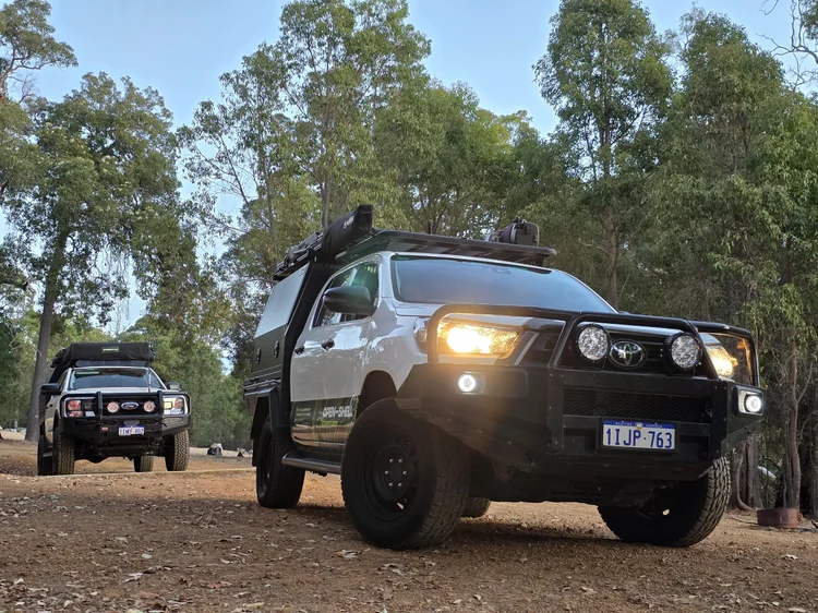 4WD camper parked at Western Australia coastal destination