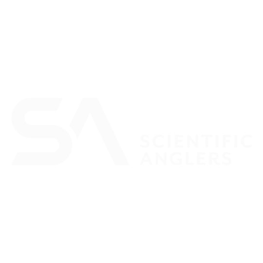 Logo with stylized letters 'S' and 'A' and the text 'Scientific Anglers' on a black background.