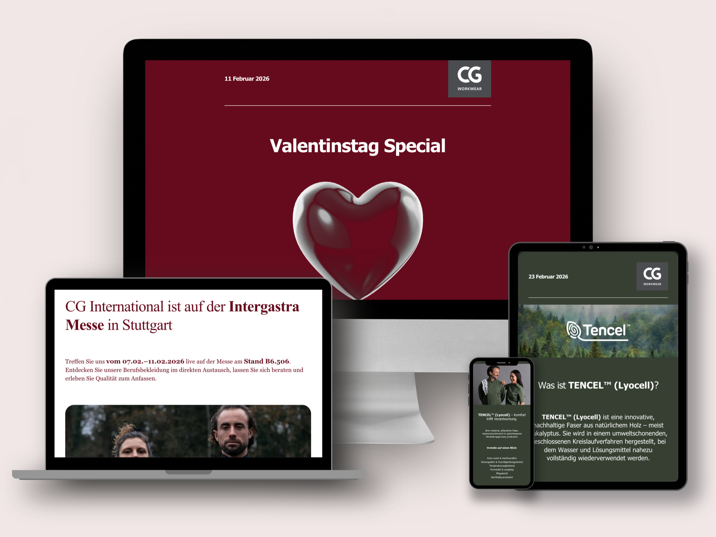 Email Marketing | Newsletter Design und Auslieferung für die Firma "CG International GmbH" in Bad Aibling - Hilal Studios