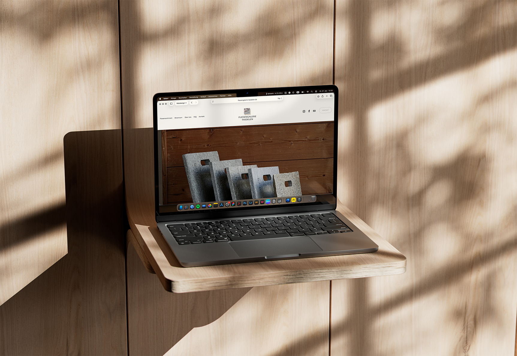 Webdesign für die "Fliesengalerie Tasdelen" in Schliersee. Webdesign im Landkreis Miesbach - Hilal Studios.