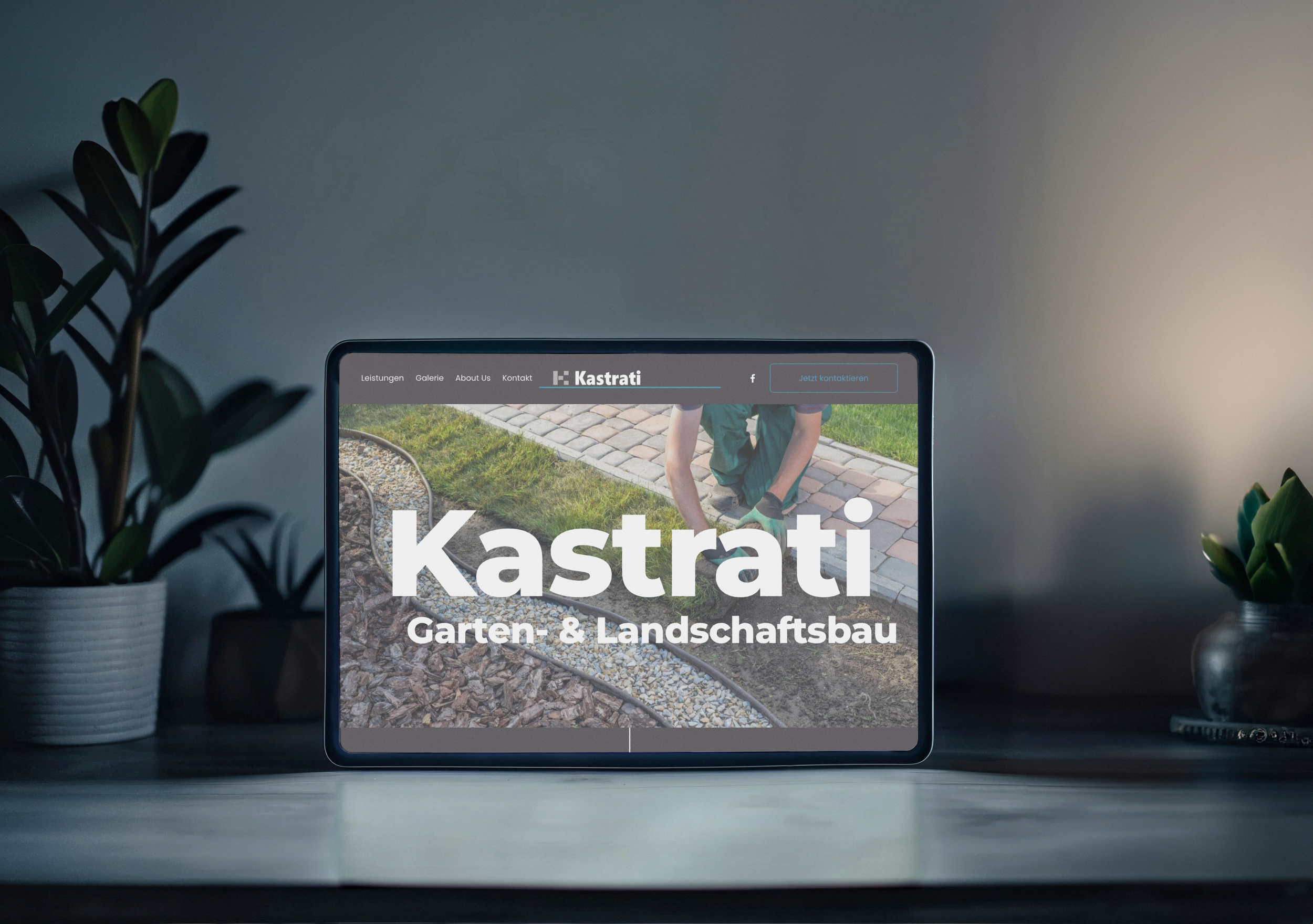 Webdesign für die Firma "Kastrati Garten- & Landschaftsbau" in Schliersee. Webdesign im Landkreis Miesbach - Hilal Studios.