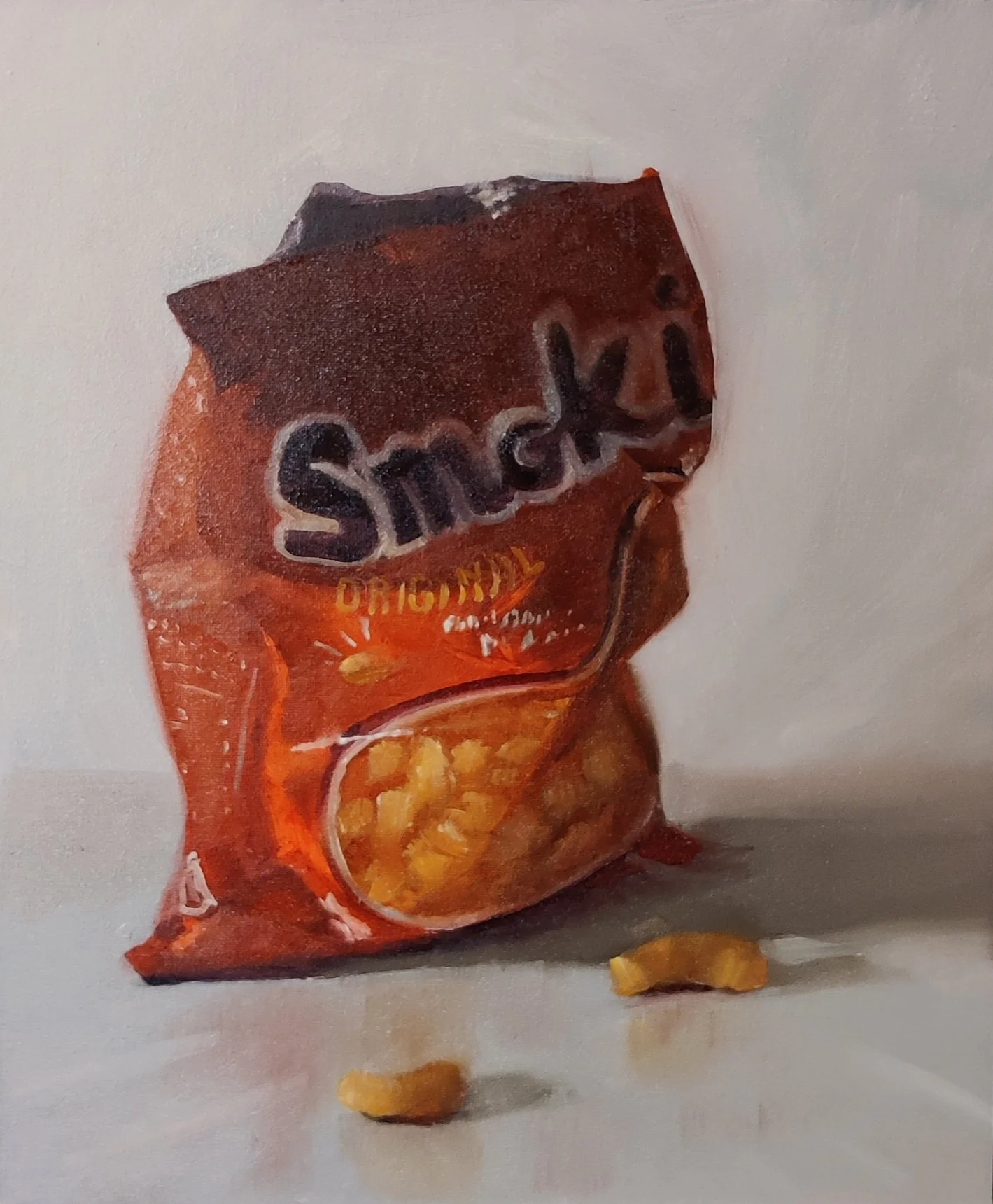 "Smoki" - Oil on gessoed board, 25x30cm, 190 EUR