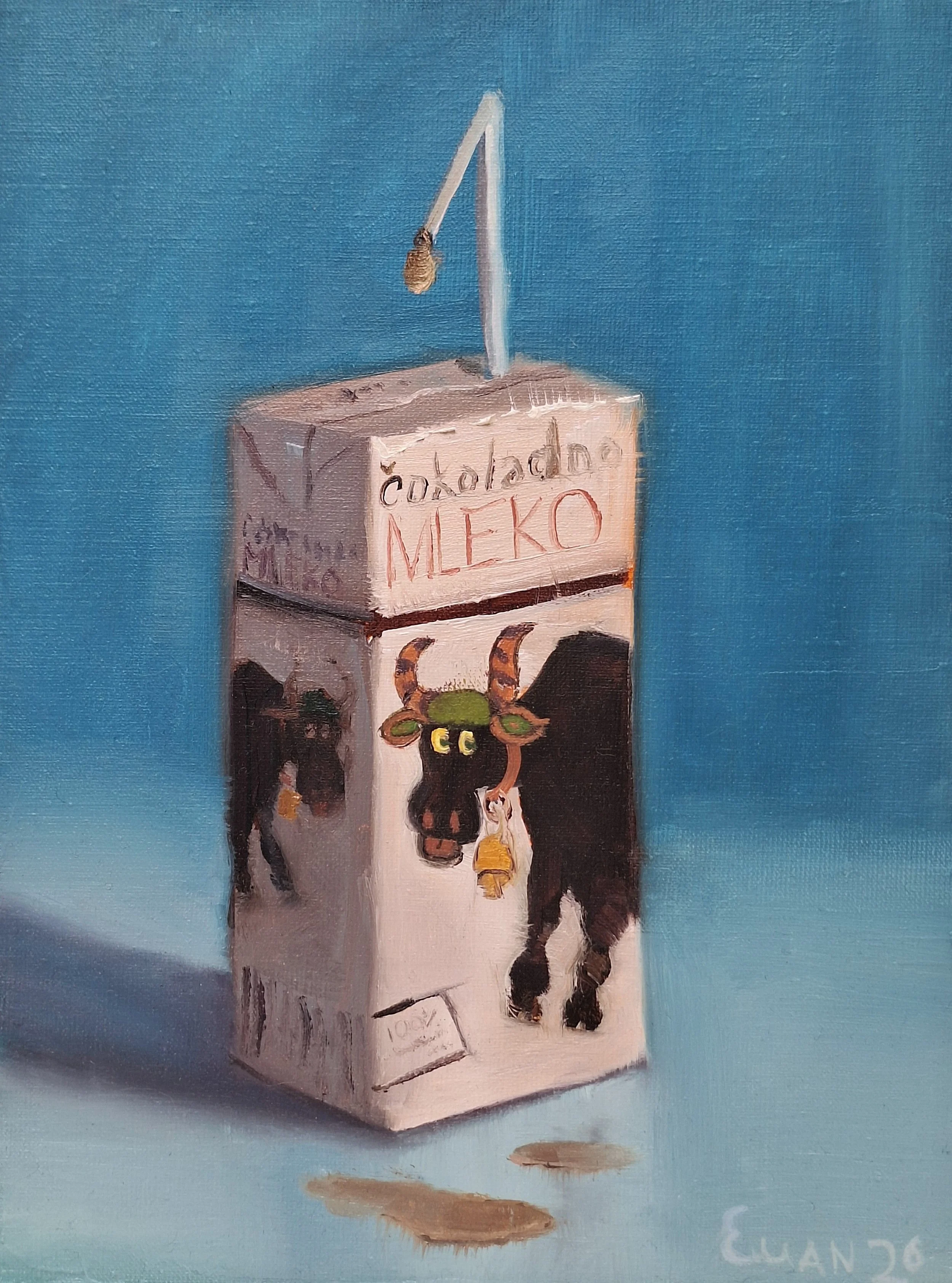 Slovenia chocolate milk print based on my oil painting
