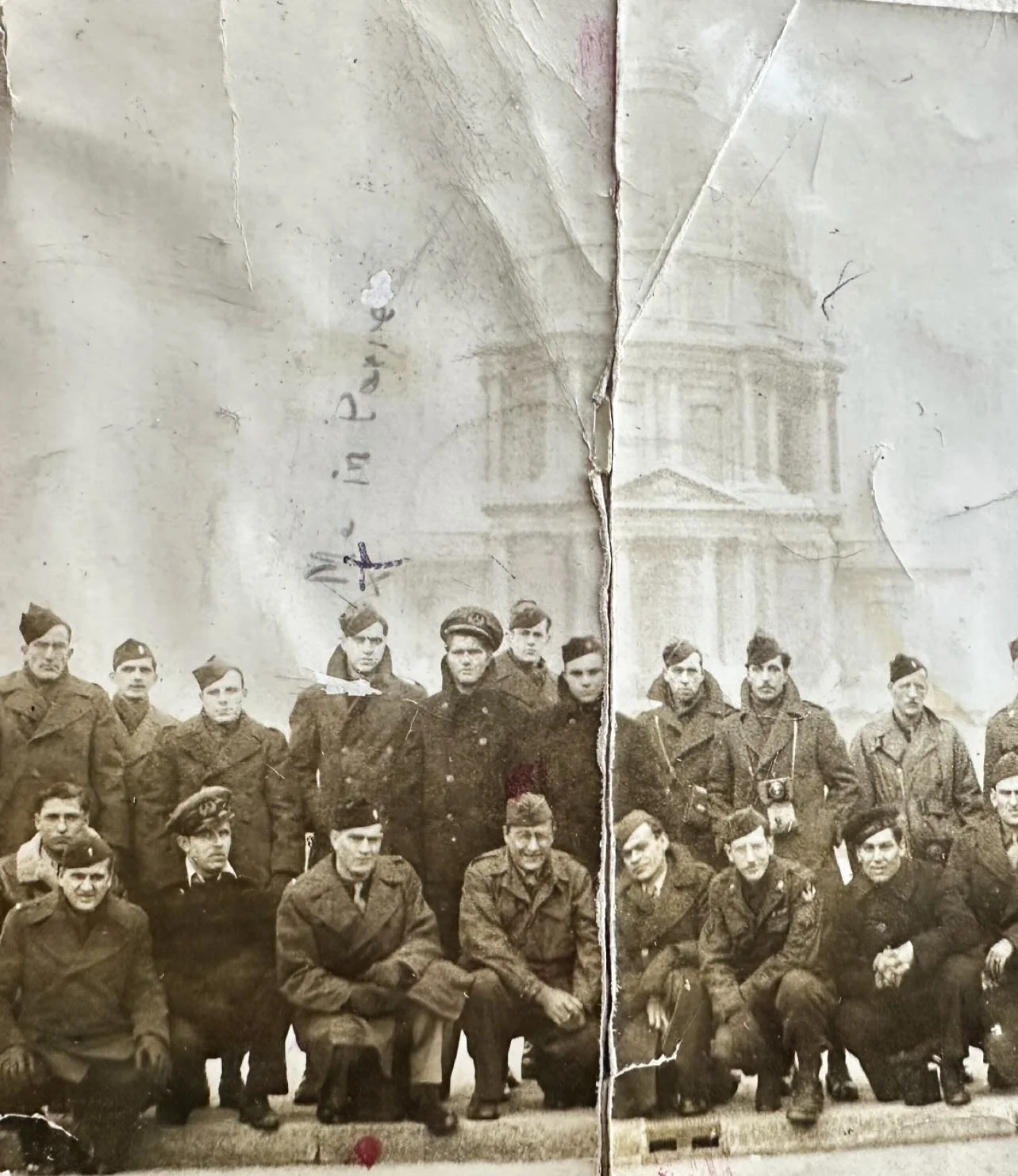 Today we honor all who have served.
 This is my Papa in Paris during WWII with the 36th Infantry Division &mdash; a moment in time that reminds us of the bravery, sacrifice, and love of country that so many carry with them overseas and state side.

W