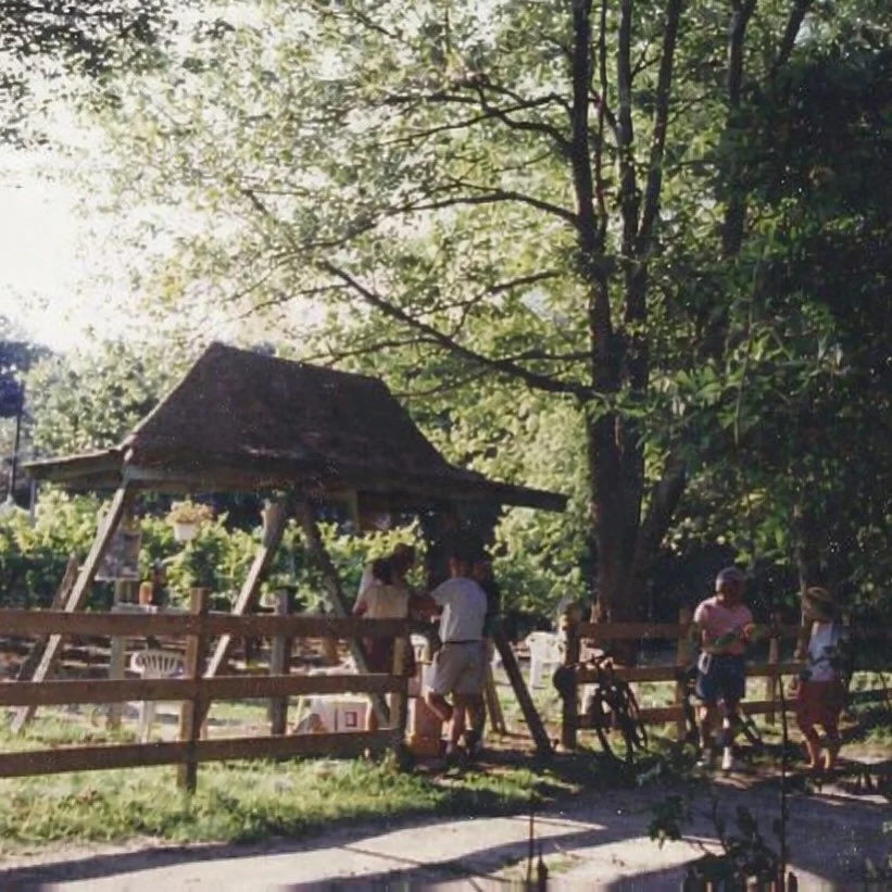 Our original tasting shack 🤍
Built in the early 90s, this is where it all began. Guests would walk right up to the outside bar, order a glass, and linger under that same roof that still stands today. No frills. Just good wine, fresh air, and easy co