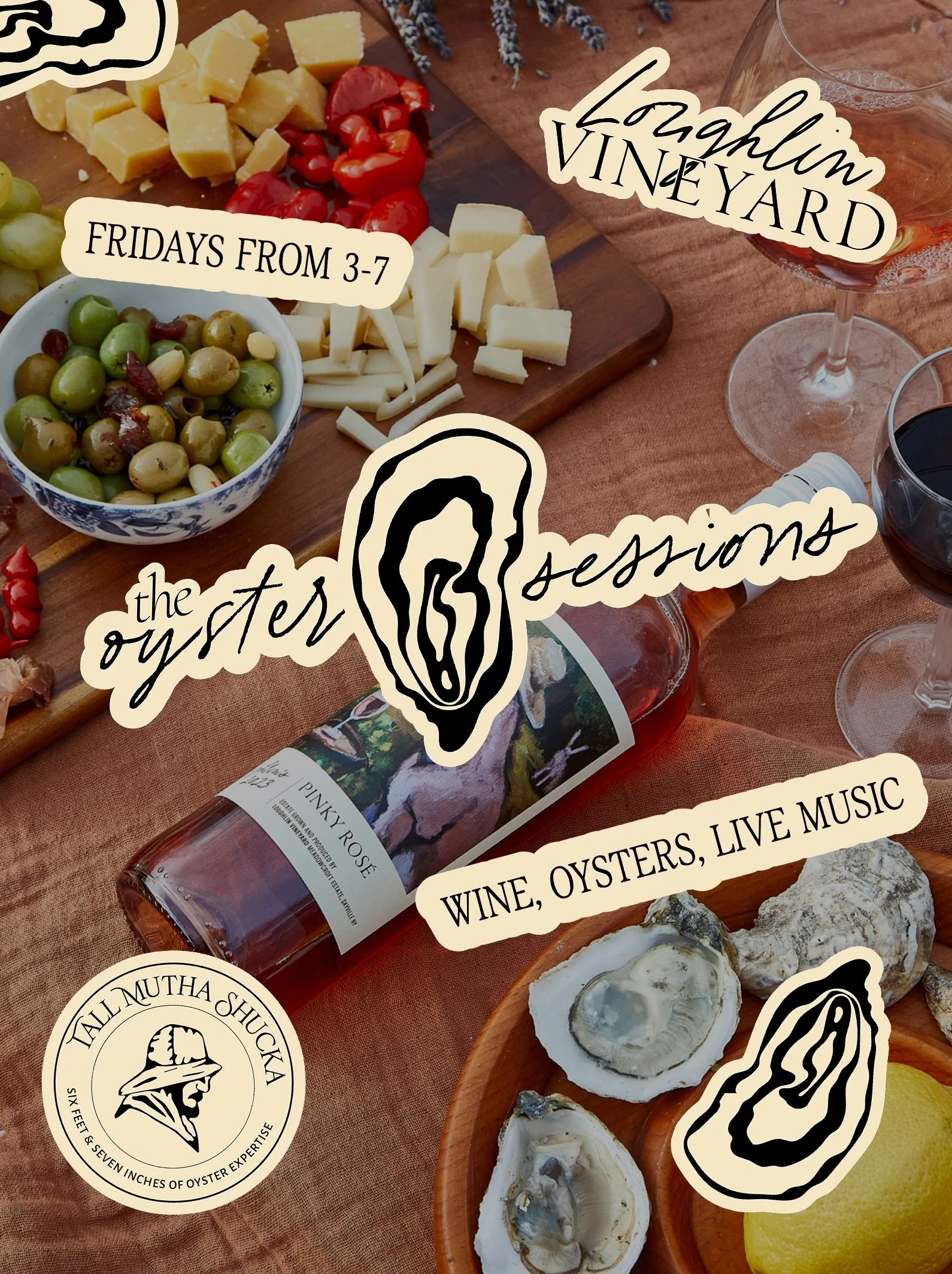 The Oyster Sessions at Loughlin Vineyard featuring Paris Ray and Tall Mutha Shucka 