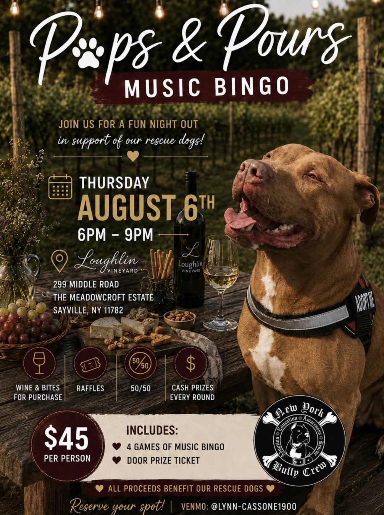 Pups &amp; Pours Music Bingo 
