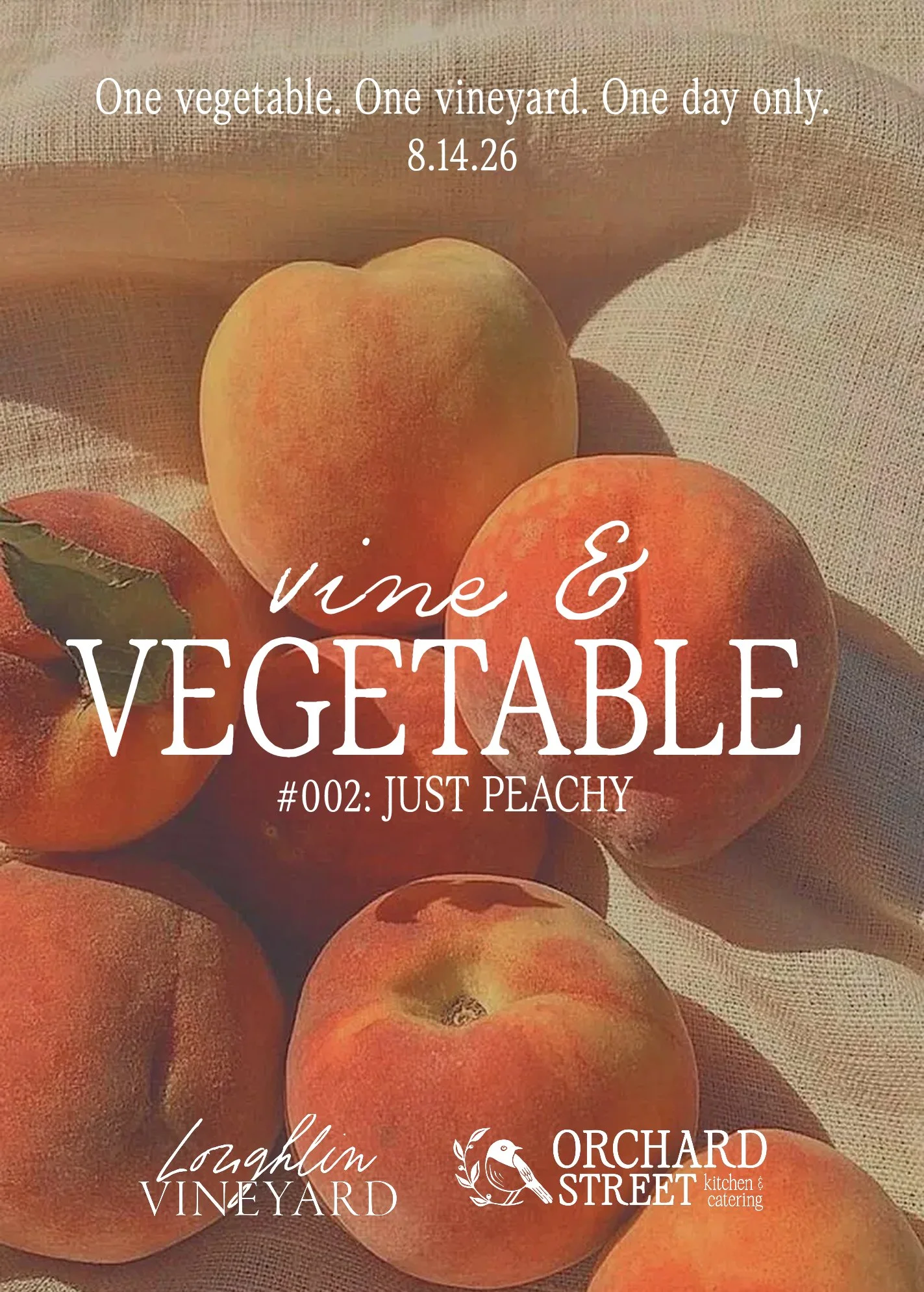 Vine &amp; Vegetable: Just Peachy 🍑 (featuring oysters by Tall Mutha Shucka and music by Paris Ray!)