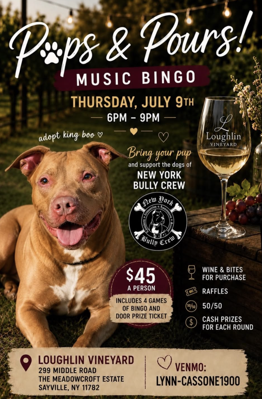 Pups &amp; Pours Music Bingo