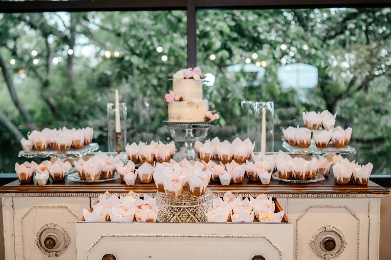 Cupcake + Cut Cake Display