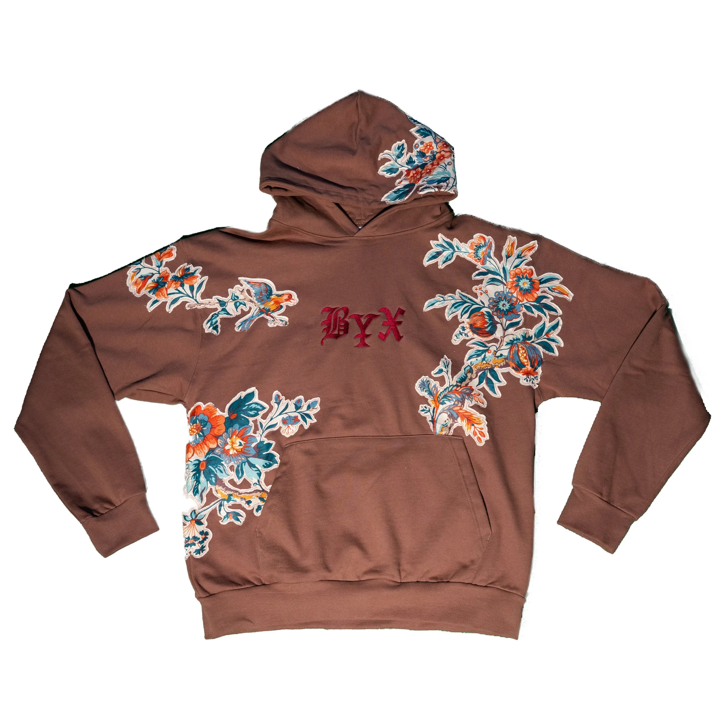 Con Flores Appliqué Hoodie